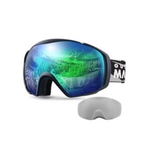 Ski Goggles with Cover Snowboard Snow Goggles OTG Anti-Fog for Men and Women